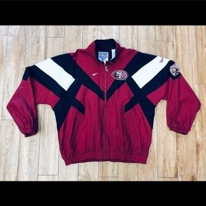 49ers windbreaker jacket size XL